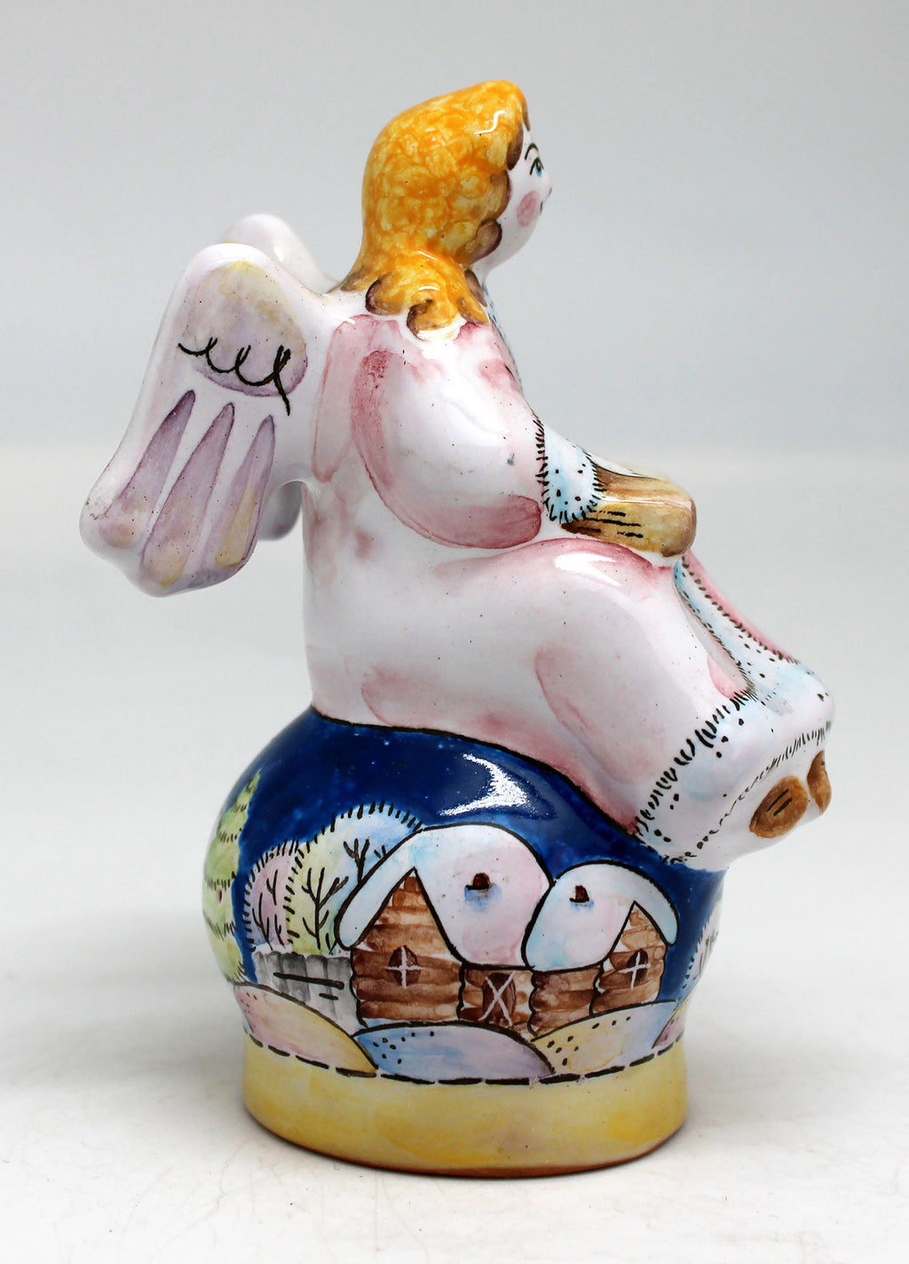 One-of-a-Kind Angel Unique Hand Painted Porcelain Candle Holder 4