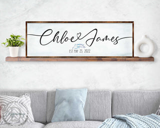 Personalized Family Names - Wooden Wedding Gift - Wall Art - Home Warming Gift - Anniversary Present - Contemporary Gift - Living Room Art - 310319