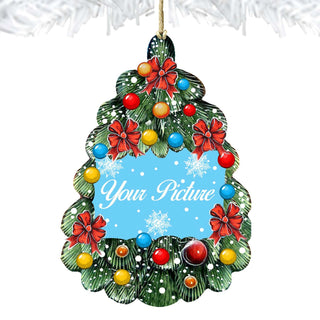 Christmas Tree Oval Picture Frame Ornaments - Ornament for Photo - Christmas Decor - 8119186PF