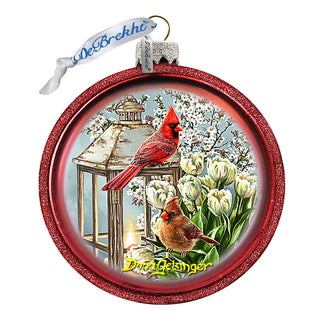 Spring Birds Glass Ornament by D. Gelsinger - Christmas Decor - 764-153-DG