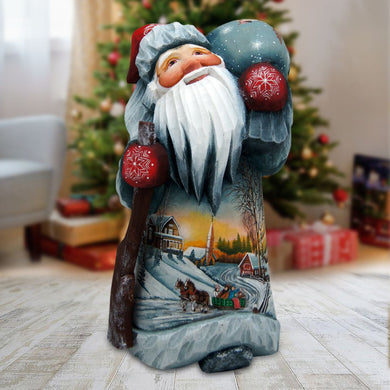 Little Friends Santa Hand-Painted WOODCARVED Masterpiece by G. DeBrekht - Christmas Decor - 8215107