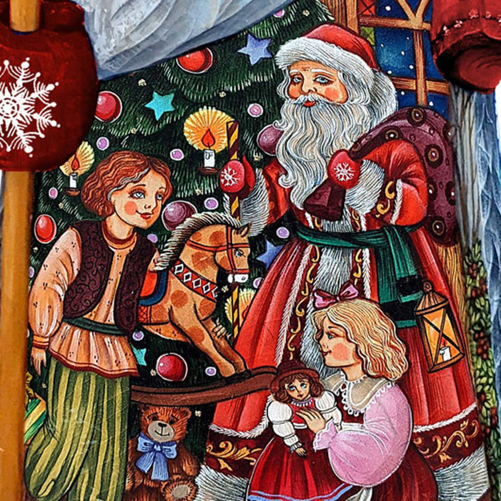 Here Comes Santa Claus Hand-Painted WOODCARVED Masterpiece by G. DeBrekht - Christmas Decor - 241143-3 *** PRE-ORDER - Handmade Just for You! ***