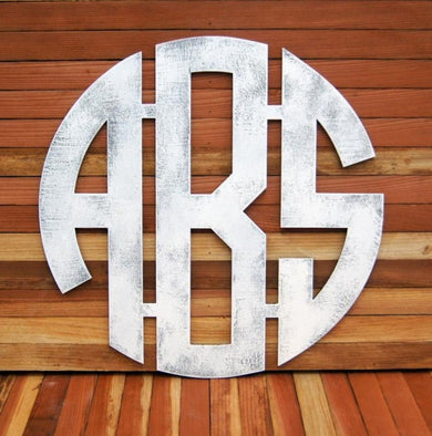 Small CIRCLE WOODEN Personalized Monogram Letters Unpainted - Personalized Monogram Craft - Wedding Decor - Dorm decor