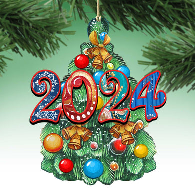 Celebration Dated Wooden Ornaments by G. DeBrekht Christmas Decor - 8114040-D