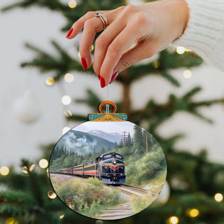 Alaska Mountain Express Wooden Ornaments by G.Debrekht - Wildlife Holiday Decor - 870041