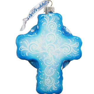 Glass LED Lighted Cross Glass Ornament Blank #C70804-LED