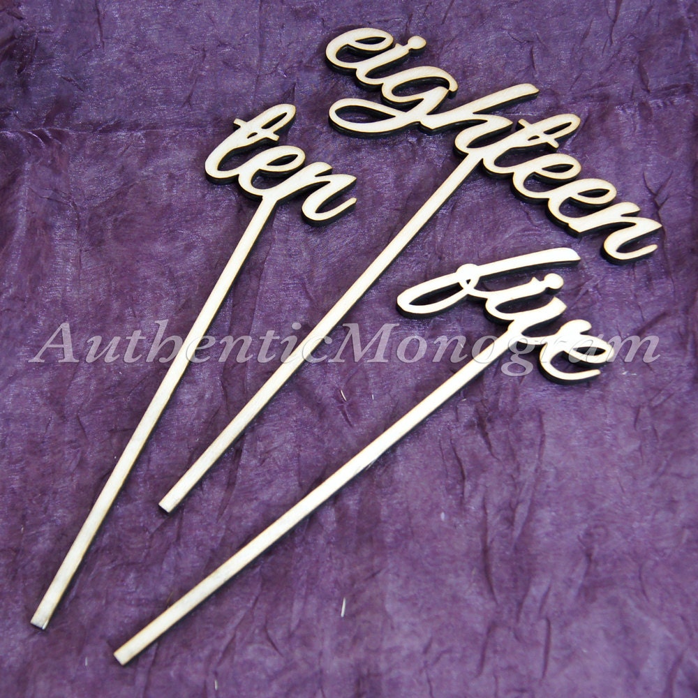 Table Numbers in Sets of 10, Table Top Numbers, Personalized Monogram: Home Decor, Wedding Decor Planning, Anniversary, Party Decor 15161