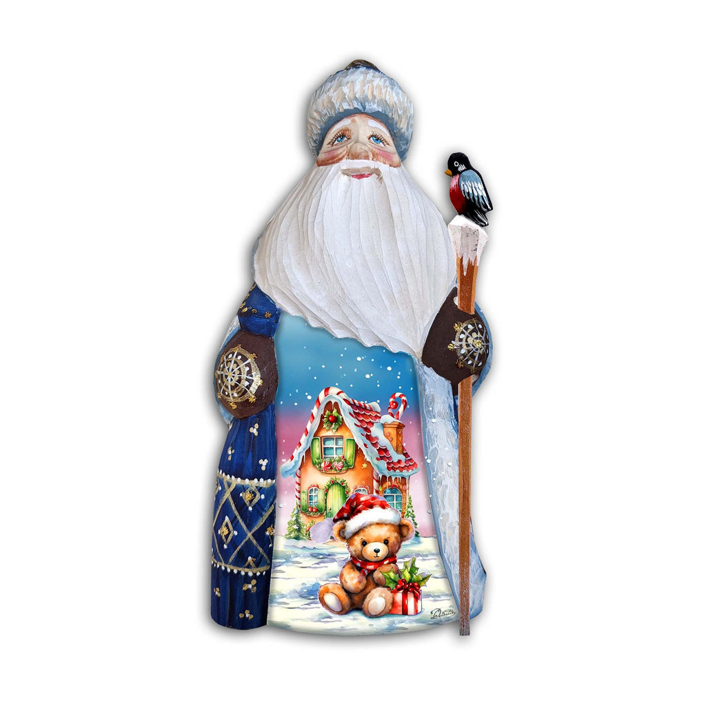 Gingerbread House Santa Hand-Painted WOODCARVED Masterpiece Figurine by G. DeBrekht - Christmas Decor - 8215950