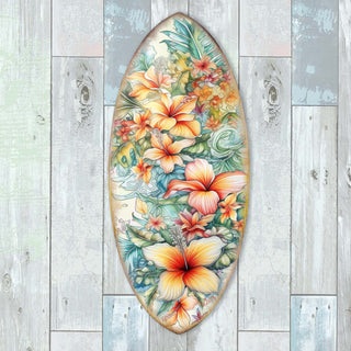 Bloom Harmony Surfboard Coastal Wall Art by G. DeBrekht - Coastal Holiday Decor - 8490132HS
