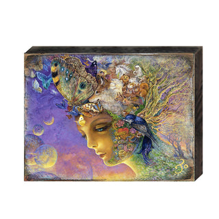 Eternal Love Fantasy Wooden Wall Art by Josephine Wall - Fantasy Decor - 852115-JW
