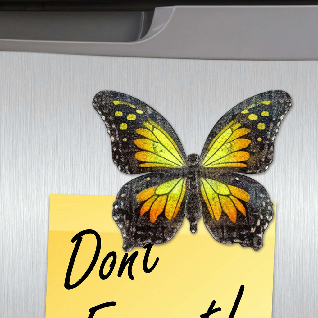 Summer Butterfly Decorative Eco Wood Magnets Set of 6 by G. Debrekht - Wildlife Decor - 8090012-1G-S6