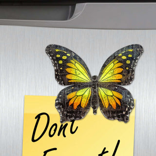 Summer Butterfly Decorative Eco Wood Magnets Set of 6 by G. Debrekht - Wildlife Decor - 8090012-1G-S6