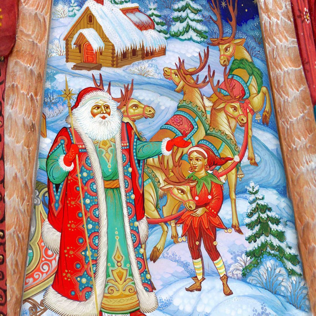 Christmas Courier Santa Hand-Painted WOODCARVED Masterpiece by G. DeBrekht - Christmas Decor - 2102311