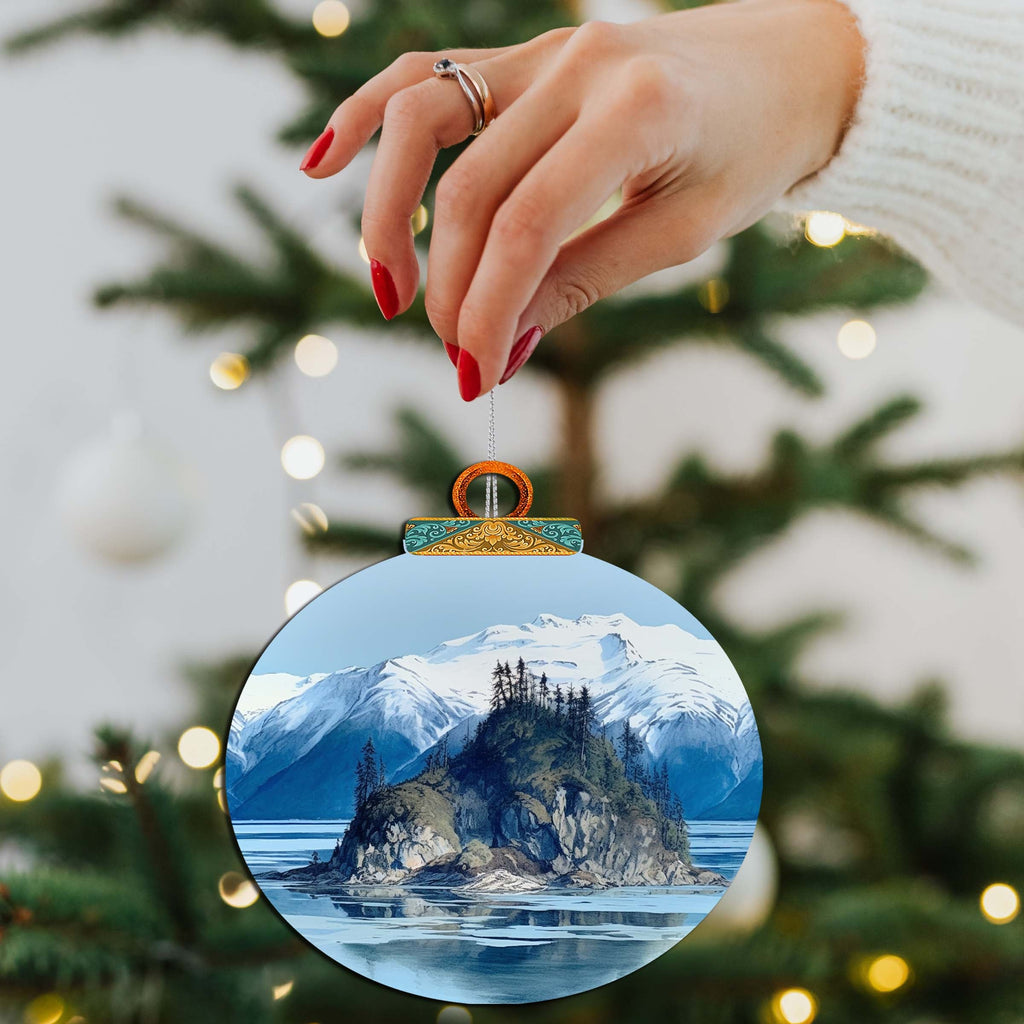 Alaskan Nature's Timeless Beauty Wooden Ornaments by G.Debrekht - Wildlife Holiday Decor - 870073