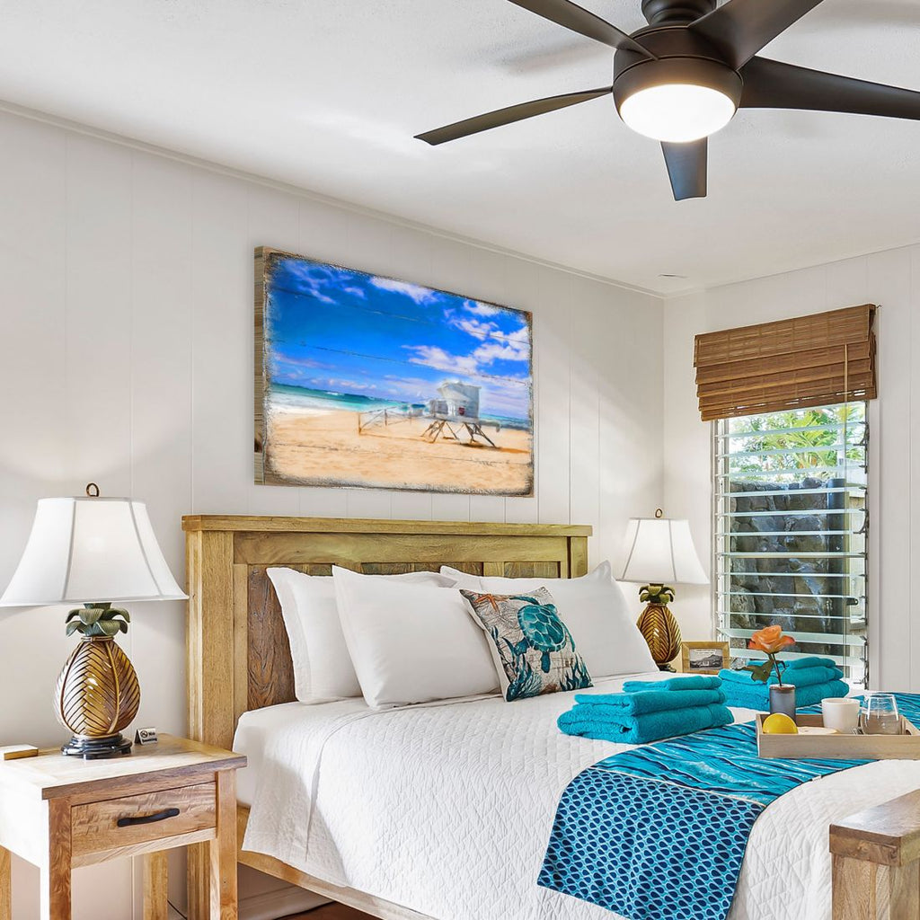 Spady Beach Lifeguard Tower Wooden Coastal Wall Art by Nature Wonders - Coastal Sea-Life Decor - 95262B