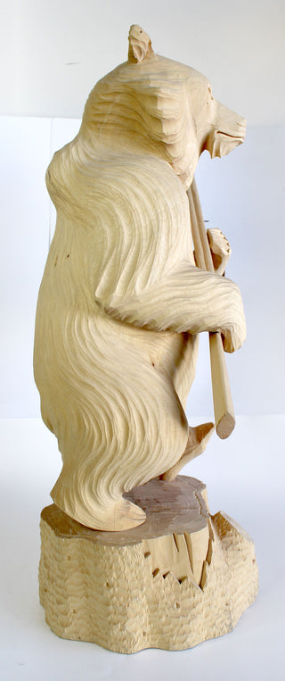 One-of-a-Kind Bear Hunter Wood Carved Figurine 25