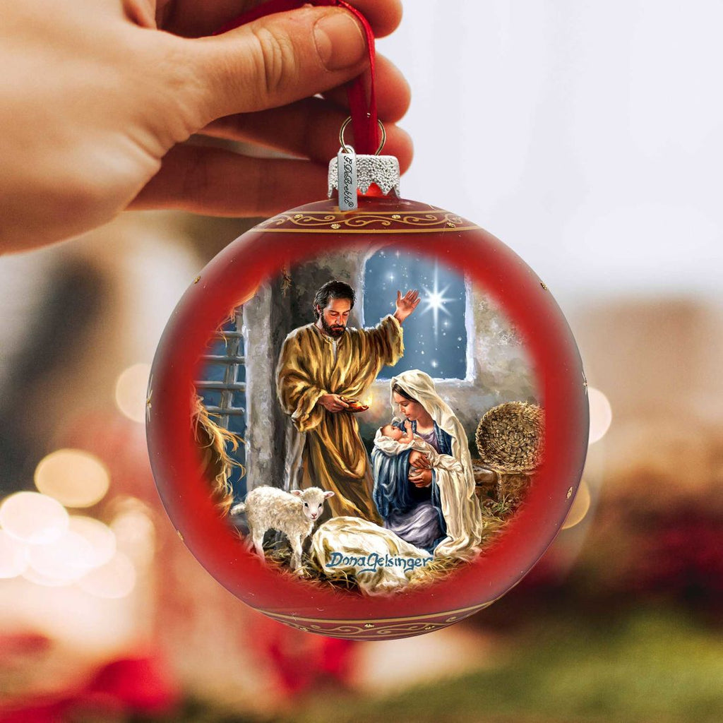 The Lamb of God Glass Ornament Limited Edition by D. Gelsinger - Easter Spring Decor - 73919-DG