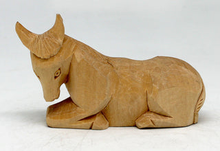 One-of-a-Kind Village Nativity Animals Set of 3 Wood Carved Figurines 3.5