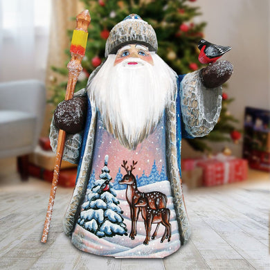 Santa Sing Song Bird Hand-Painted WOODCARVED Masterpiece by G. DeBrekht - Wildlife Holiday Decor - 8215580