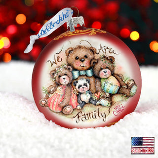 We Are the Family Bears Glass Ornament by Jamie Mills-Price - Christmas Decor - 71207-7703