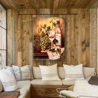 Avel Vine and Grapes Wooden Wall Art by Nature Wonders - Nature Wildlife Decor - 95349B