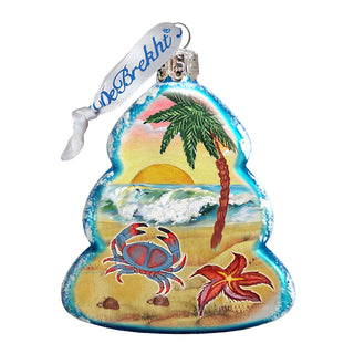 Tree Crab Mercury Glass Ornament by G. DeBrekht - Coastal Holiday Decor - 776277