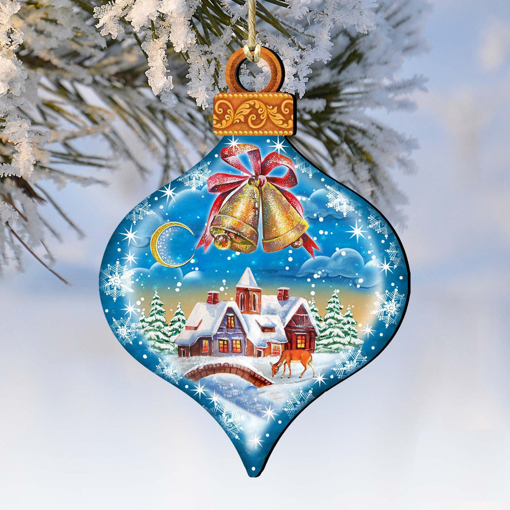 Winter Drop Christmas Wooden Ornaments by G. DeBrekht - Christmas Santa Snowman Decor - 8112182