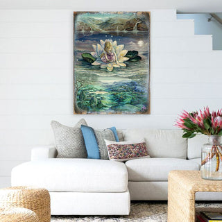 Horizons Fantasy Wooden Wall Art by Josephine Wall - Fantasy Decor - 852146-JW