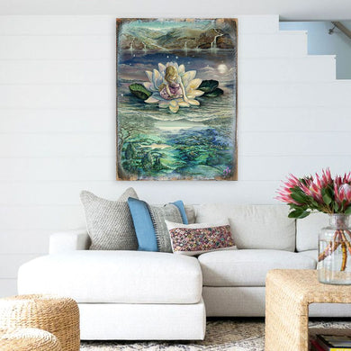 Horizons Fantasy Wooden Wall Art by Josephine Wall - Fantasy Decor - 852146-JW