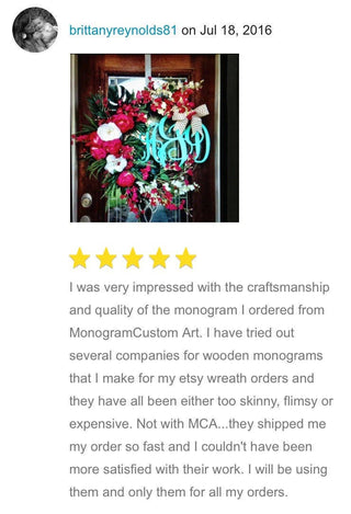 SALE Personalized WOODEN MONOGRAM - Wood Letters - Unpainted Wooden Monogram 10 - 36