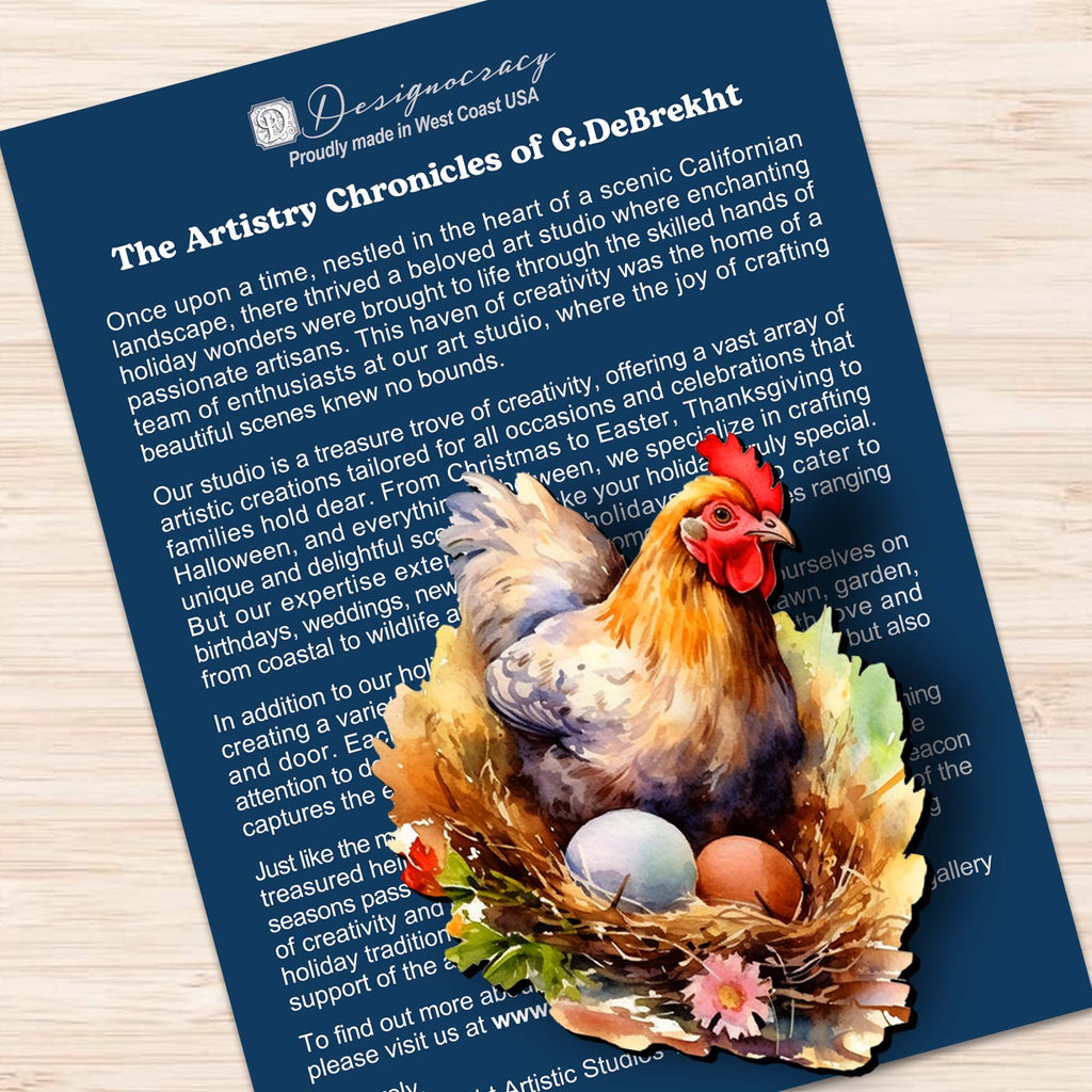 Spring on the Farm Clip-On Eco Wood Decorative Ornaments Set of 3 by G. Debrekht - Easter Decor - 8091056C-S3