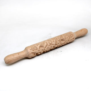 One-of-a-Kind Rolling Pin Marine Design with Wood Handles Solid Wood and Hand-Carved 13,5x2x2 by GDeBrekht - Unique Handcrafted