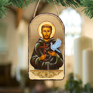 Saint Francis Religious Christian Sacred Icon Ornament - Inspirational Icon Decor - 87024