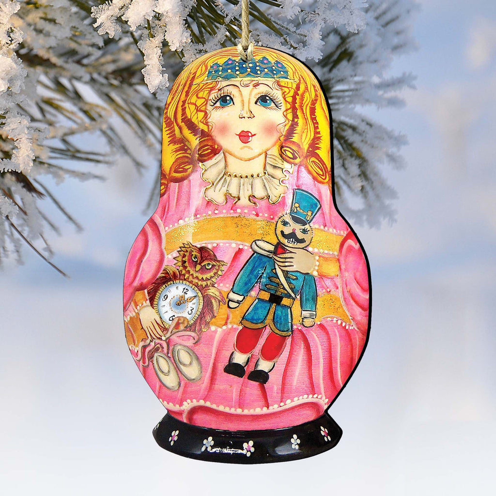 Clara Nutcracker Matreshka Wooden Ornaments by G. DeBrekht - Christmas Decor - 8115152