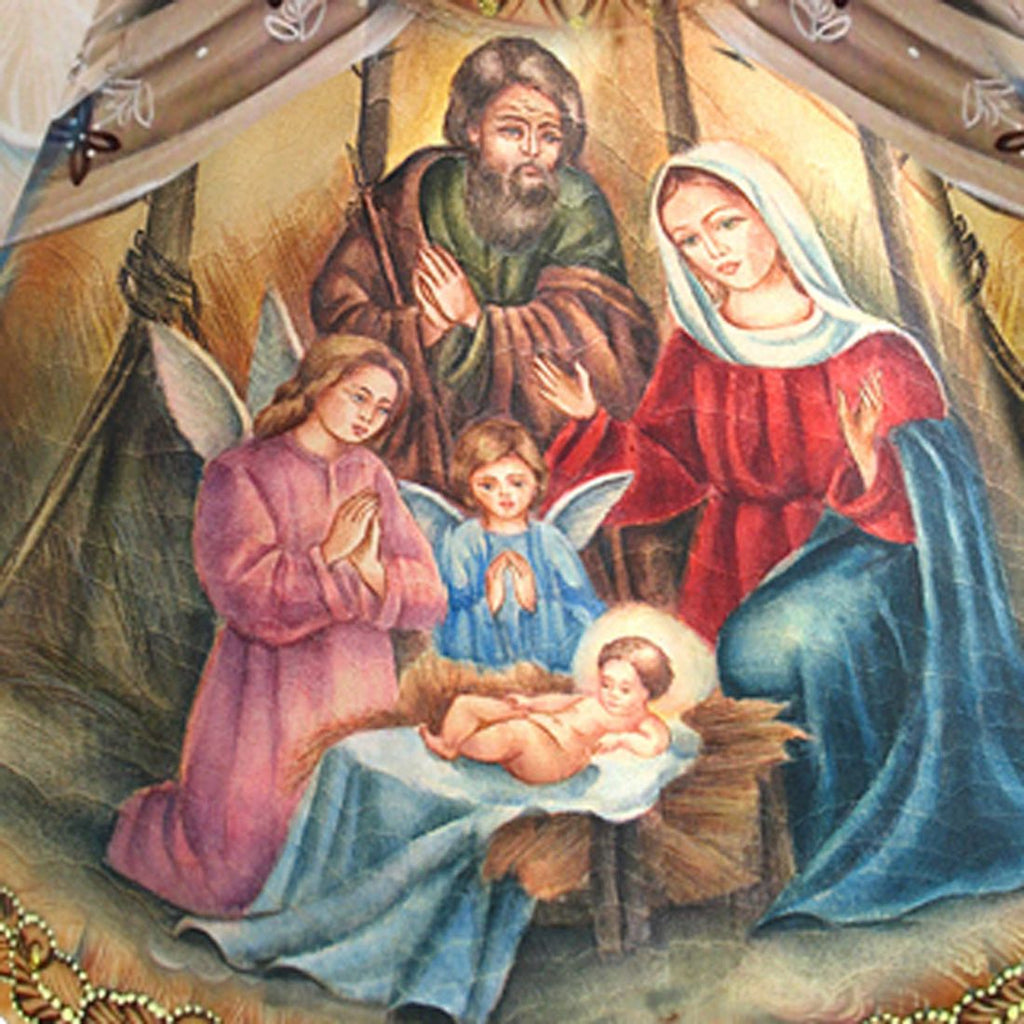 Nativity Angel Santa Hand-Painted WOODCARVED Masterpiece by G. DeBrekht - Nativity Holiday Decor - 251735