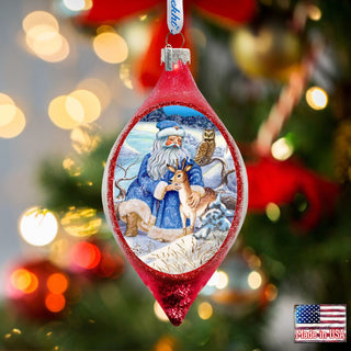 Merry Christmas Drop Glass Ornament by G. DeBrekht - Christmas Decor - 757-034