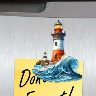 Lighthouse Decorative Eco Wood Magnets Set of 6 by G. Debrekht - Coastal Decor - 8090022G-S6