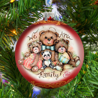 We Are the Family Bears Glass Ornament by Jamie Mills-Price - Christmas Decor - 71207-7703