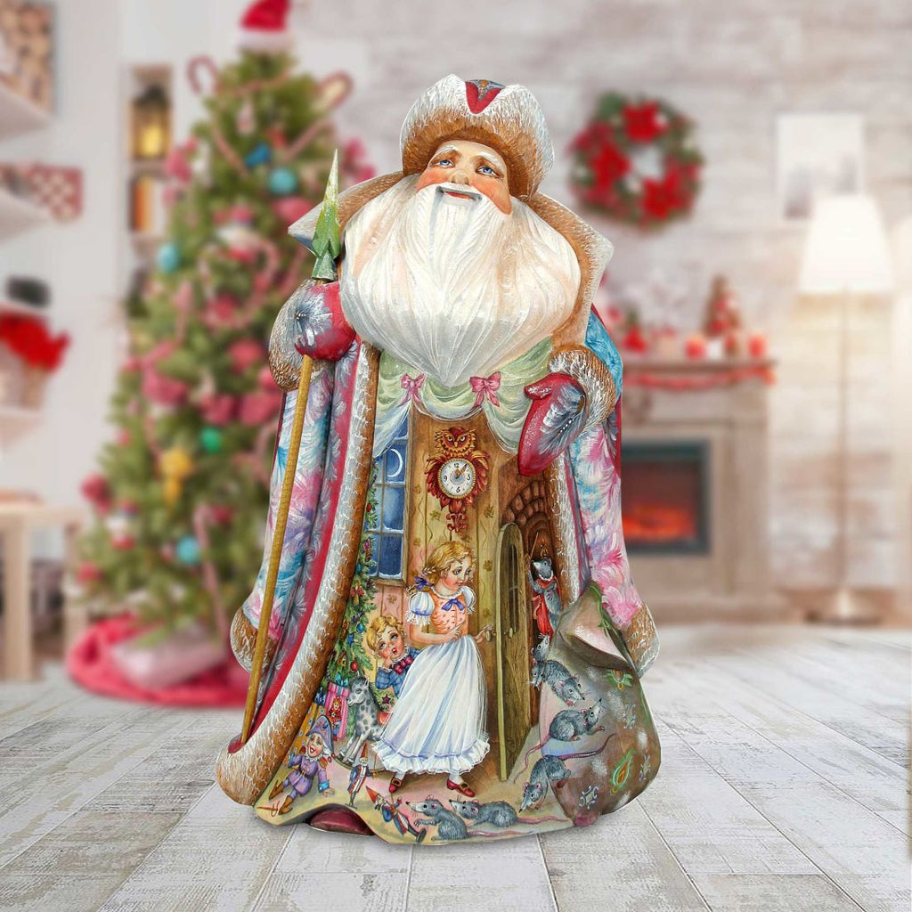 To the land of Snow Santa Hand-Painted WOODCARVED Masterpiece by G. DeBrekht - Christmas Decor - 241160 *** PRE-ORDER - Handmade Just for You! ***
