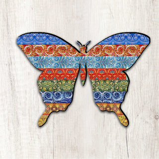 Quilted Butterfly Easter Door Decor by G. DeBrekht - Easter Spring Decor - 8198718H