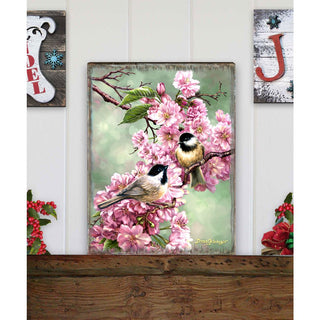 Spring Blossoms Wooden Wall Art by D. Gelsinger - Easter Spring Decor - 95671B-DG