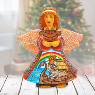 Noah's Ark Angel Gift Giver Handcrafted Christmas Figurine - G. DeBrekht - Nativity Holiday Decor - 516653
