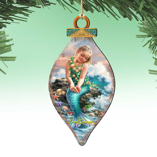 Princess of The Sea Cone Wooden Ornaments by Gelsinger - Coastal Holiday Decor - 8041112-1611