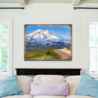 Mountain View Art Wooden Wall Art by Nature Wonders - Nature Wildlife Decor - 95242B