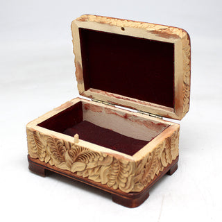 One-of-a-Kind Black Grouse WOODCARVED Jewelry BOX 4.5x3x2