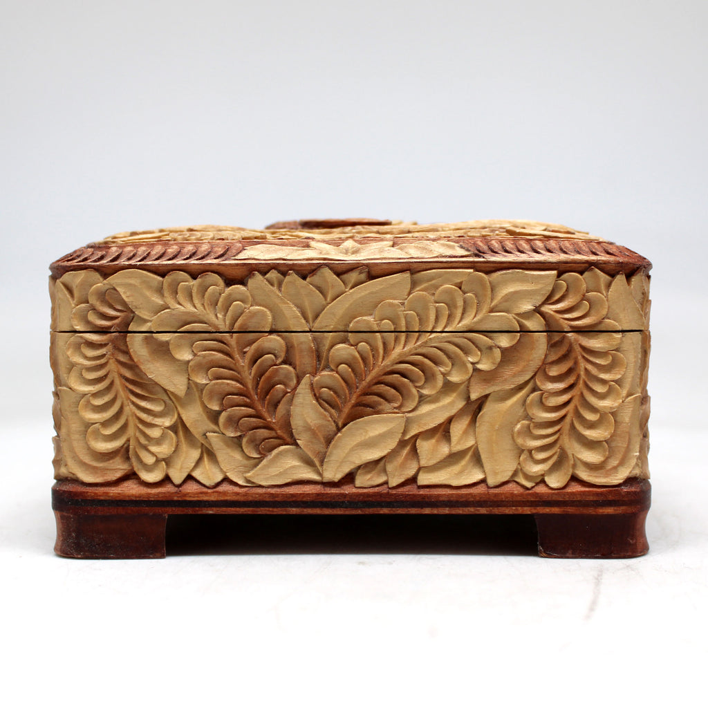 One-of-a-Kind Black Grouse WOODCARVED Jewelry BOX 4.5x3x2
