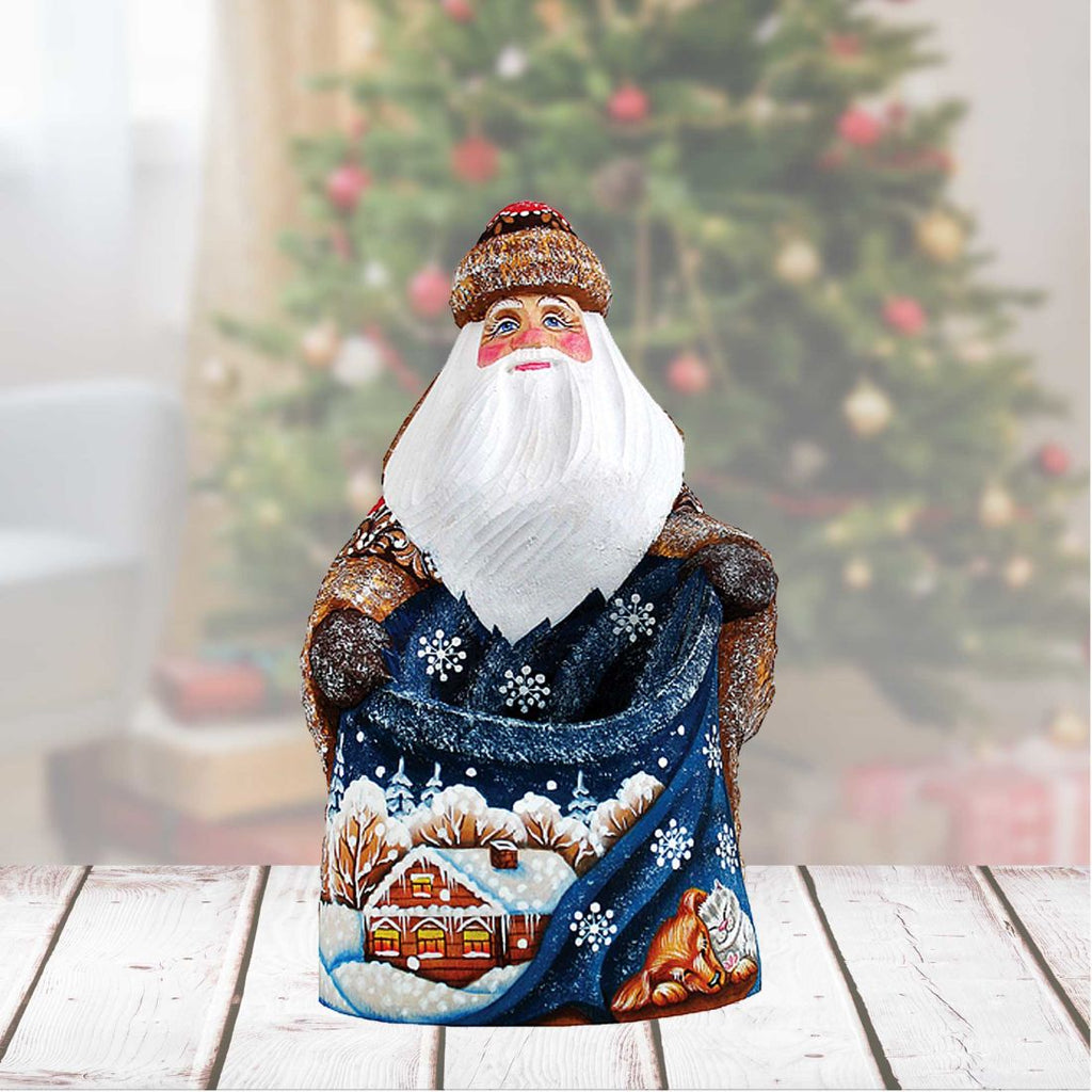 Star Light Puppy Santa Hand-Painted WOODCARVED Masterpiece by G. DeBrekht - Wildlife Holiday Decor - 8210754 *** PRE-ORDER - Handmade Just for You! ***