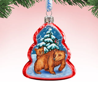 Grizzly Mercury Glass Ornament by G. DeBrekht - Wildlife Holiday Decor - 771021