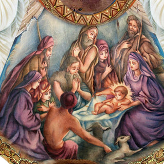 Nativity Angel Santa Hand-Painted WOODCARVED Masterpiece by G. DeBrekht - Nativity Holiday Decor - 251732