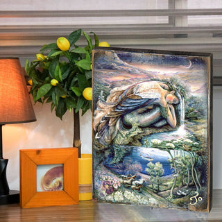 Mer Angel Fantasy Wooden Wall Art by Josephine Wall - Fantasy Decor - 852181-JW